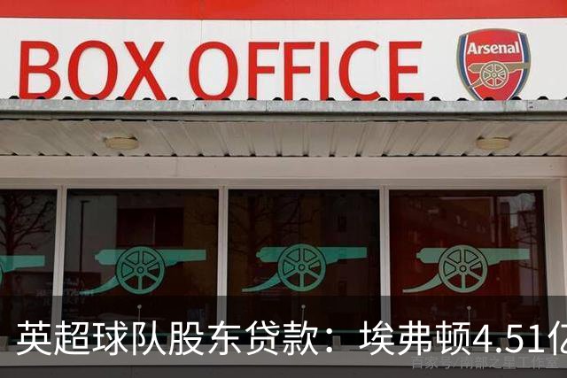 英超球队股东贷款：埃弗顿4.51亿镑 枪手2.59亿镑
